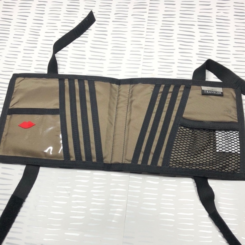 L.L. Bean traveler Tan and Black Toiletry Bag